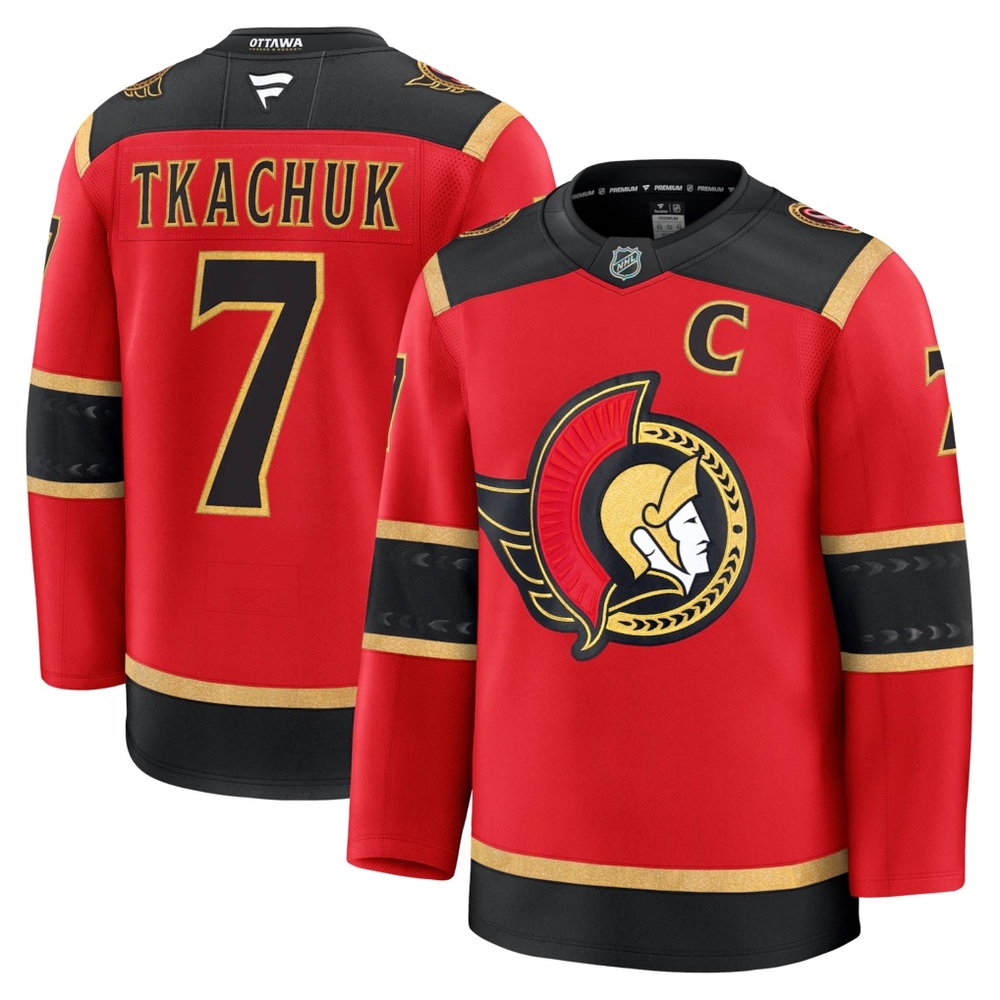 Brady Tkachuk Ottawa Senators Fanatics Alternate Premium Jersey - Red - Picture 8 of 8